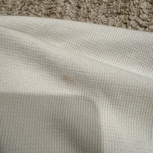 We the free white waffle off shoulder shirt - Picture 3 of 4